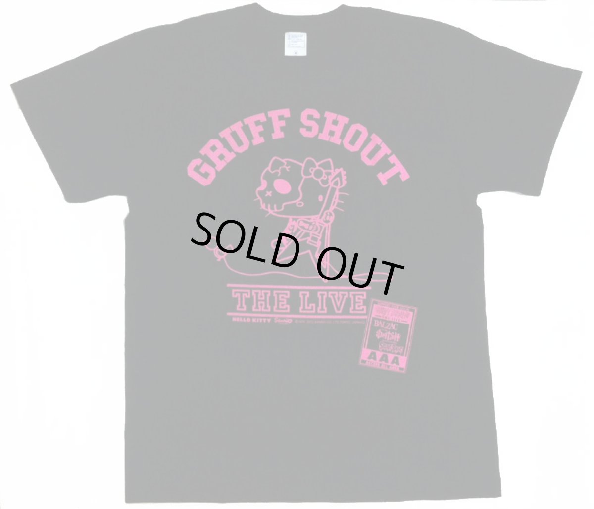 画像1: GRUFF SHOUT KITTY T-SHIRT BLACK (1)