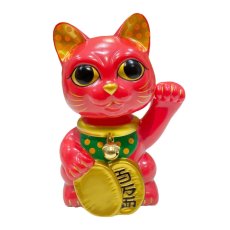 画像1: BOBBLING HEAD LUCKY CAT FULL COLOR RED II Ver.[名入れサービス] (1)