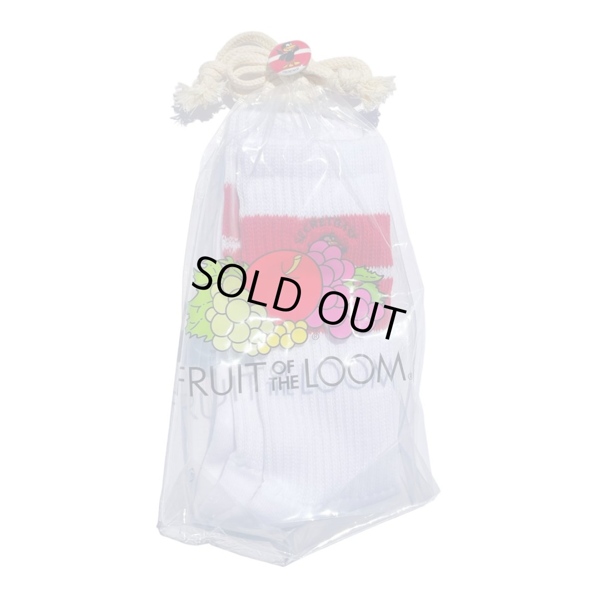 画像4: [FRUIT OF THE LOOM ] CUSTOM 八咫烏  SOCKS [LONG / Red]  (4)