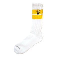 画像1: [FRUIT OF THE LOOM ] CUSTOM 八咫烏  SOCKS [LONG / Yellow]  (1)