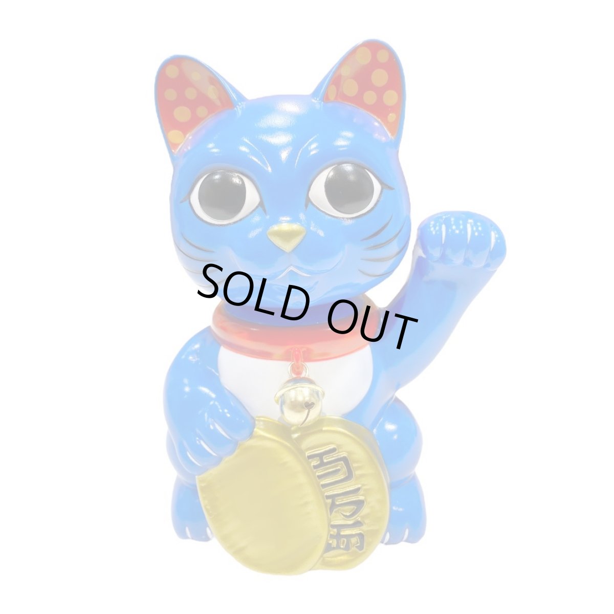 画像1: BOBBLING HEAD LUCKY CAT FULL COLOR BLUE Ver.[名入れサービス] (1)