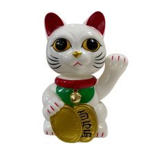 画像1: BOBBING HEAD LUCKY CAT FULL COLOR White Ver.[名入れサービス] (1)