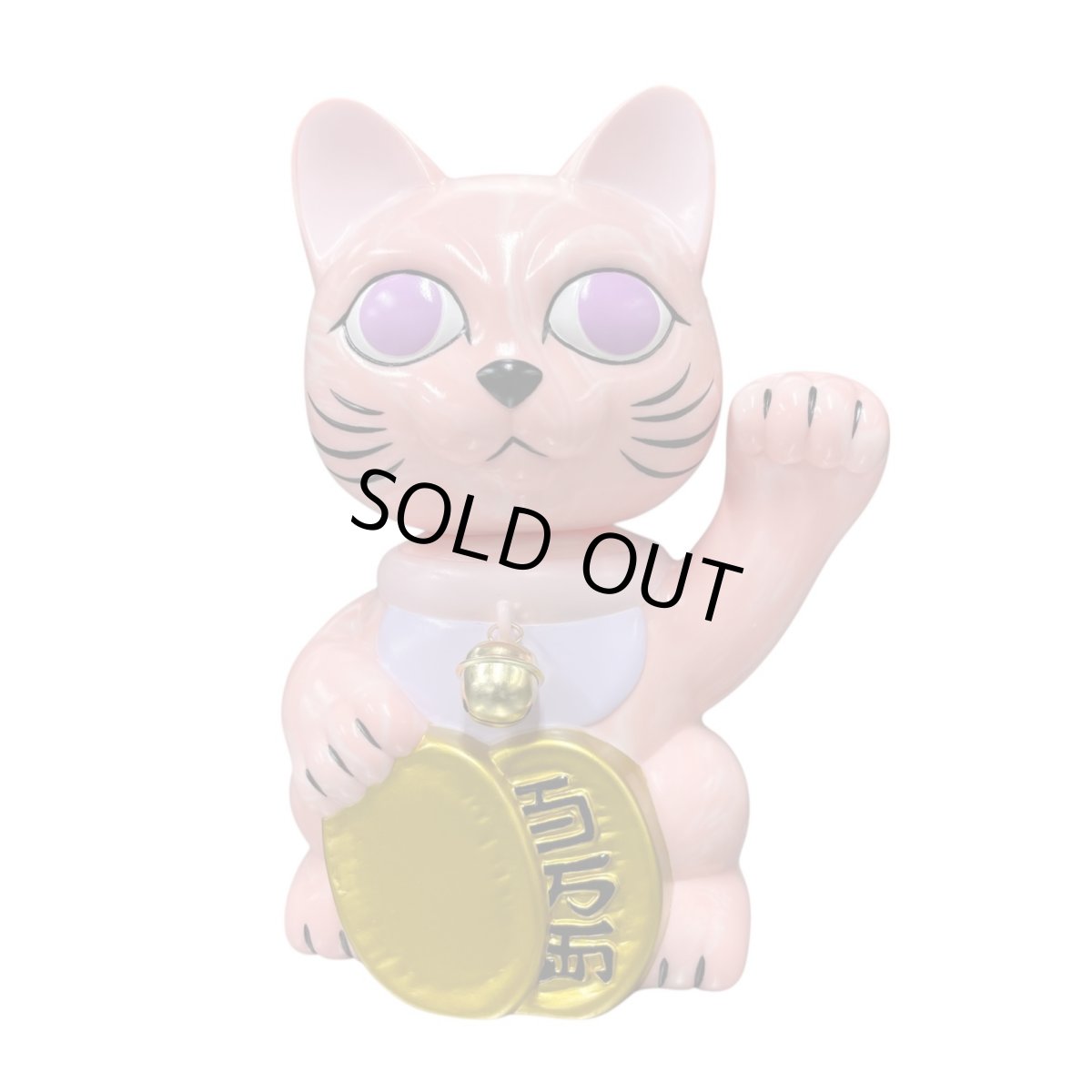 画像1: BOBBING HEAD LUCKY CAT FULL COLOR Marble PINK Ver.[名入れサービス] (1)