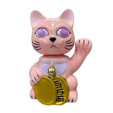 画像1: BOBBING HEAD LUCKY CAT FULL COLOR Marble PINK Ver.[名入れサービス] (1)