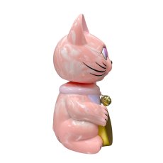 画像2: BOBBING HEAD LUCKY CAT FULL COLOR Marble PINK Ver.[名入れサービス] (2)