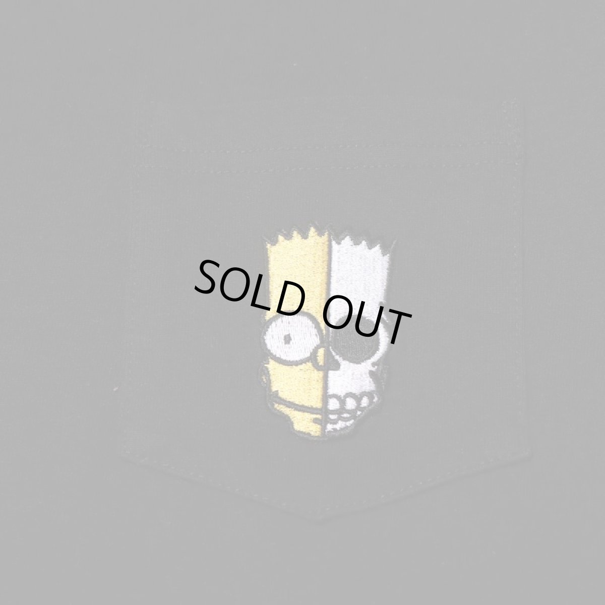 画像4: THE SIMPSONS x SECRET BASE x atmos BART EMBROIDERY POCKET LS TEE BLACK (4)