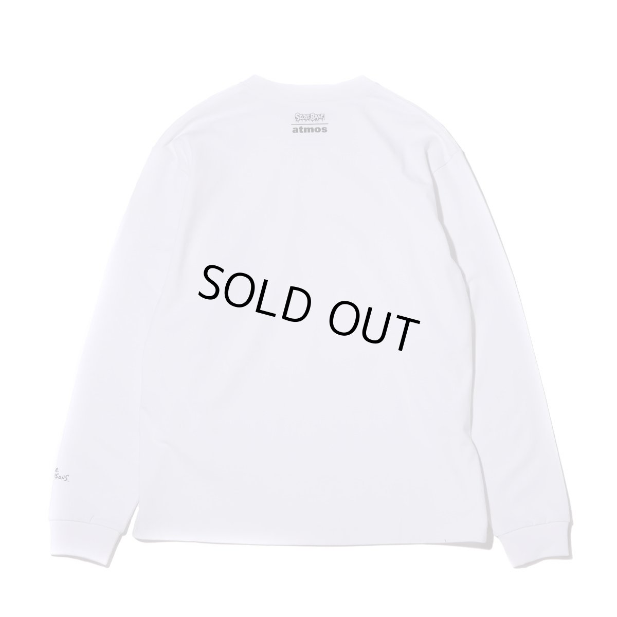 画像2: THE SIMPSONS x SECRET BASE x atmos BART EMBROIDERY POCKET LS TEE WHITE (2)