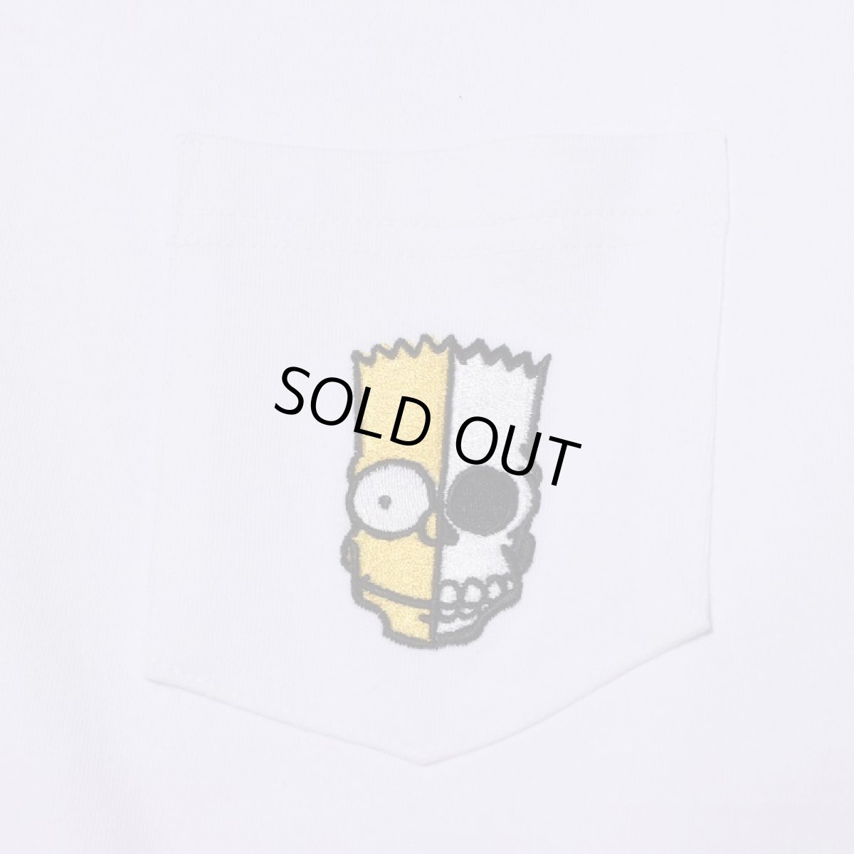 画像4: THE SIMPSONS x SECRET BASE x atmos BART EMBROIDERY POCKET LS TEE WHITE (4)