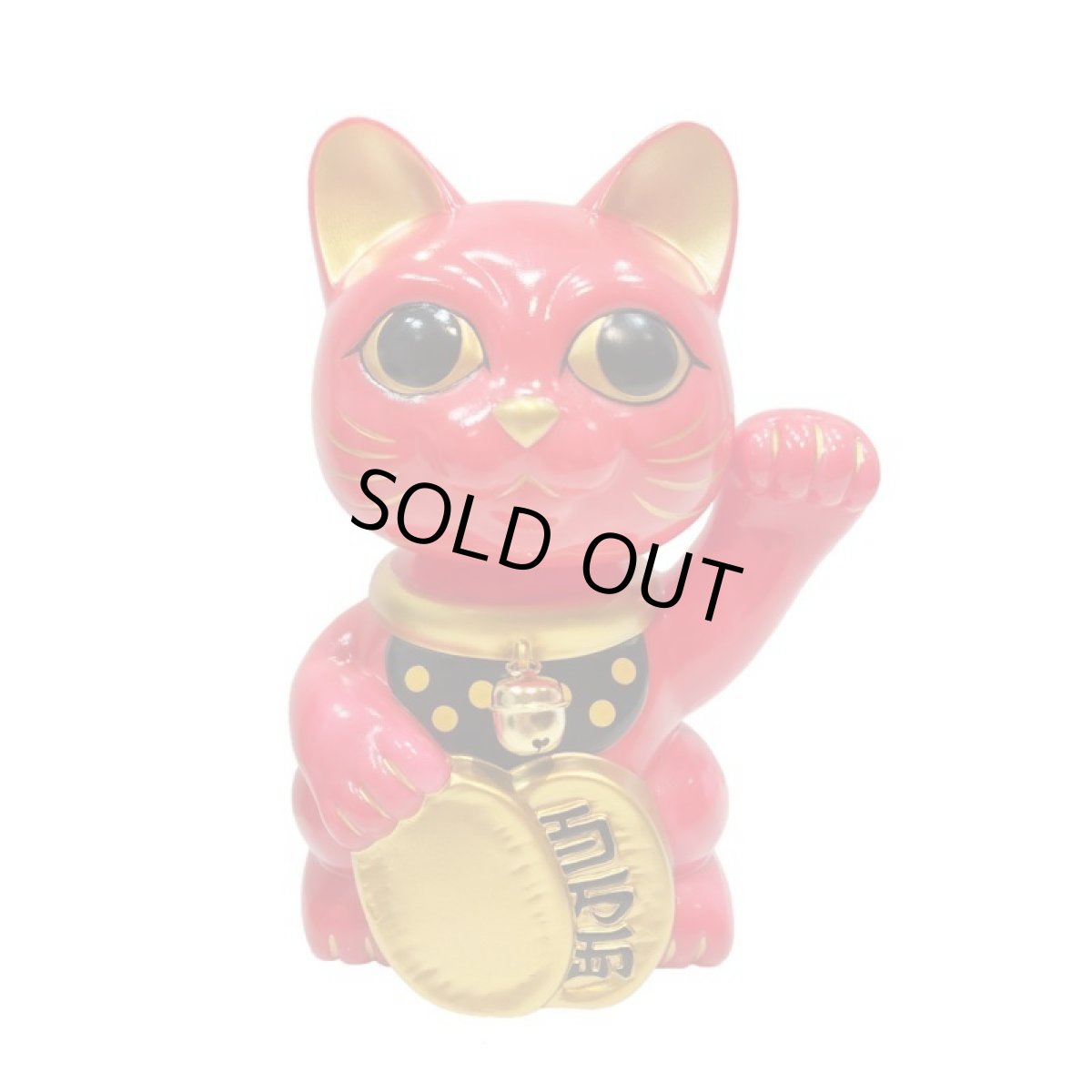 画像1: [DX set] BOBBLING HEAD LUCKY CAT FULL COLOR RED Ver.[名入れサービス] (1)