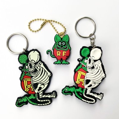 画像1: ORIGINAL MINI RAT FINK 3D RUBBER KEY HOLDER