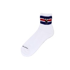 画像1: [FRUIT OF THE LOOM ] CUSTOM 八咫烏  SOCKS [SHORT / NAVY]  (1)