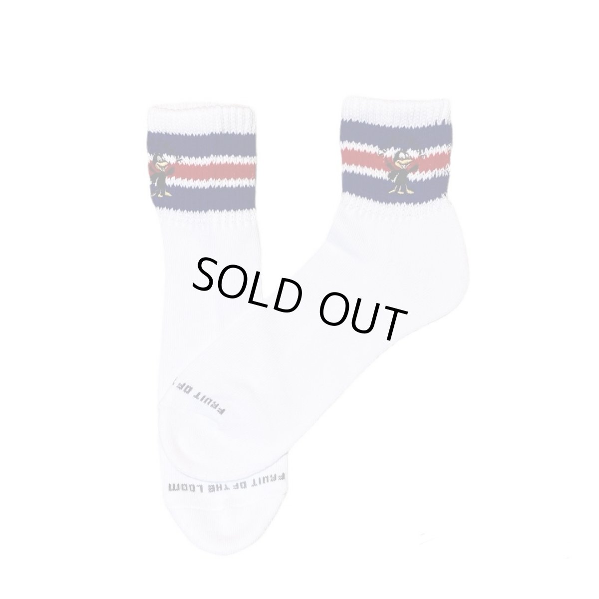 画像2: [FRUIT OF THE LOOM ] CUSTOM 八咫烏  SOCKS [SHORT / NAVY]  (2)