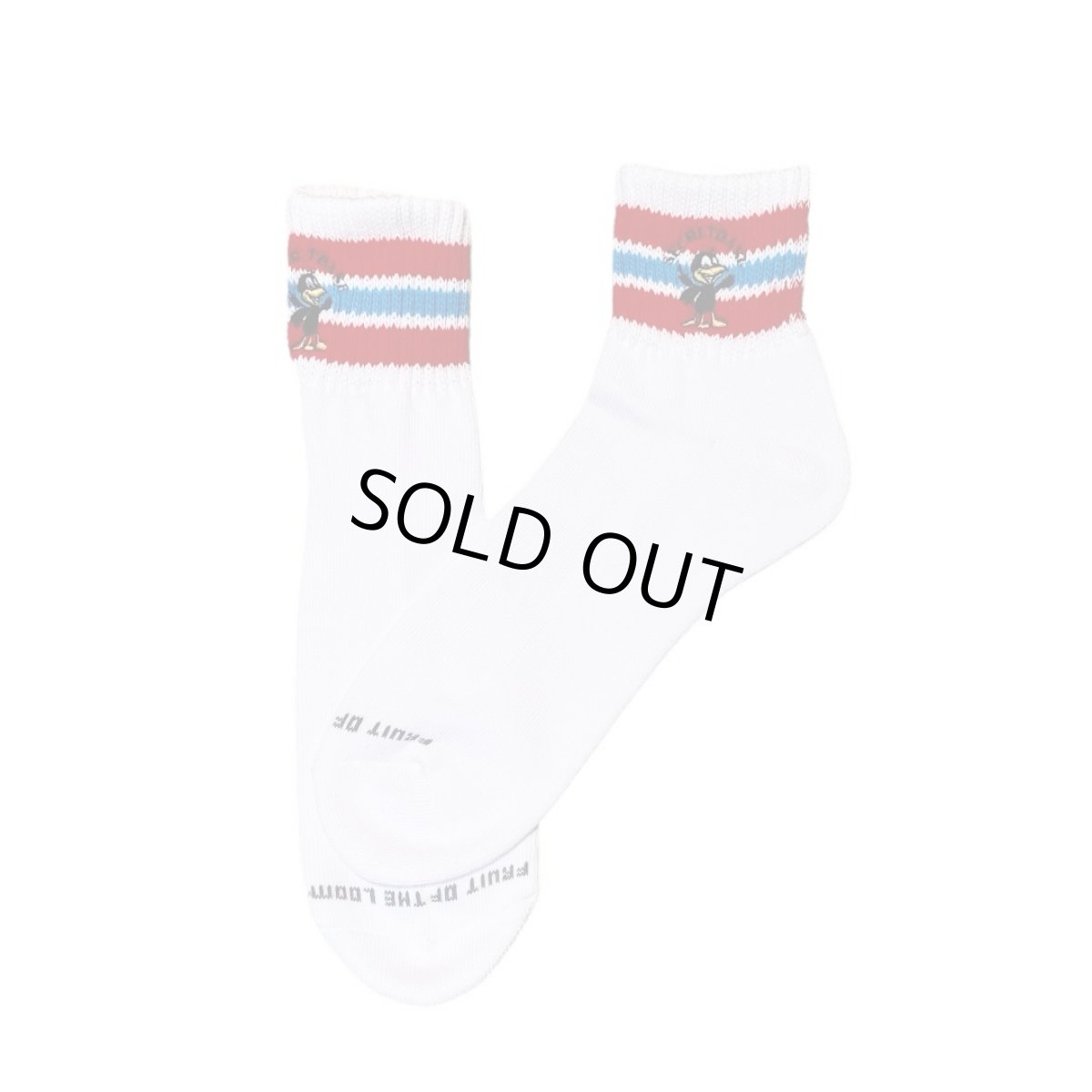 画像3: [FRUIT OF THE LOOM ] CUSTOM 八咫烏  SOCKS [SHORT / RED]  (3)