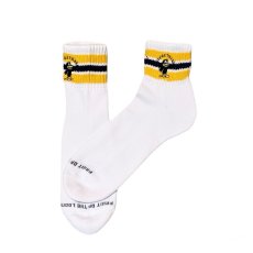 画像2: [FRUIT OF THE LOOM ] CUSTOM 八咫烏  SOCKS [SHORT / YELLOW]  (2)