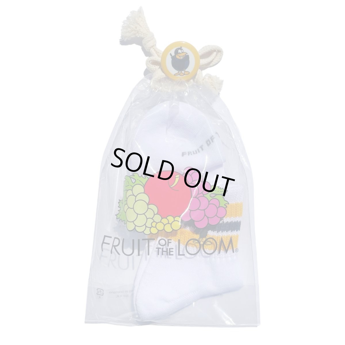 画像4: [FRUIT OF THE LOOM ] CUSTOM 八咫烏  SOCKS [SHORT / YELLOW]  (4)