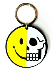 画像1: SMILE SKULL RUBBER KEY HOLDER (1)