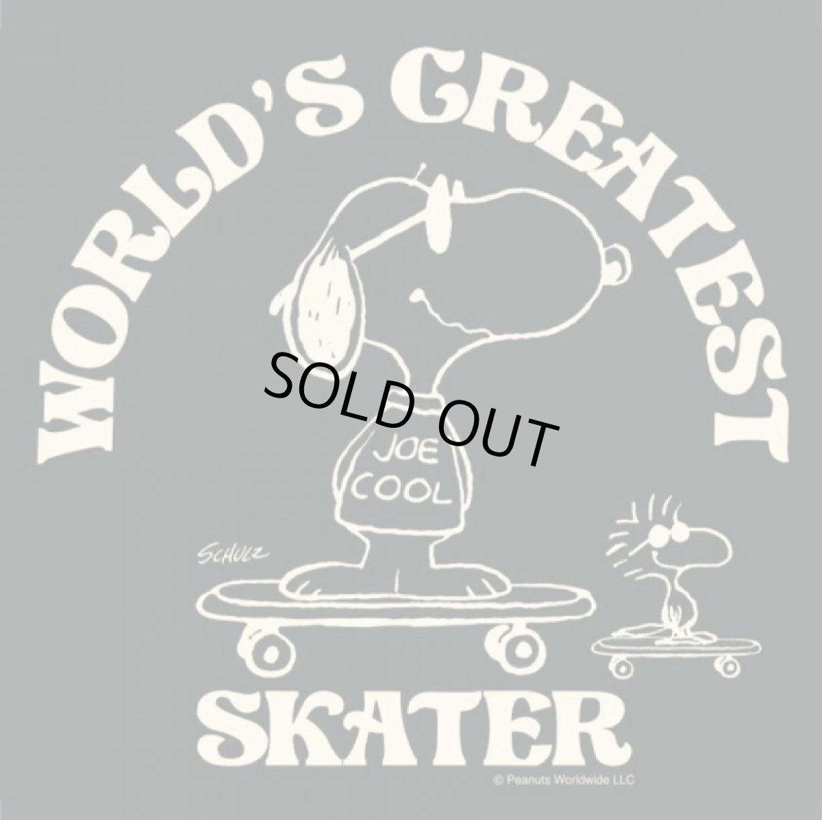 画像2: BUDDY 別注 PEANUTS JOE COOL クルーネックスエット WORLD'S GREATEST SKATER (2)