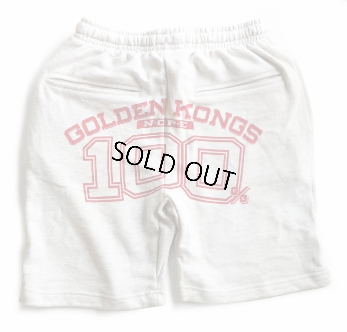 画像2: GOLDEN KONGS SWEAT HALF PANTS RED (2)