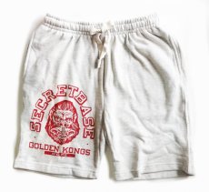 画像1: GOLDEN KONGS SWEAT HALF PANTS RED (1)