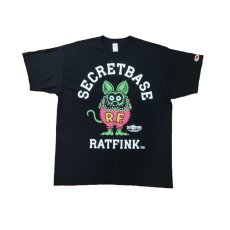 画像1: FRUIT OF THE LOOM x RAT FINK x SECRETBASE Original Designed T-shirts BLACK (1)
