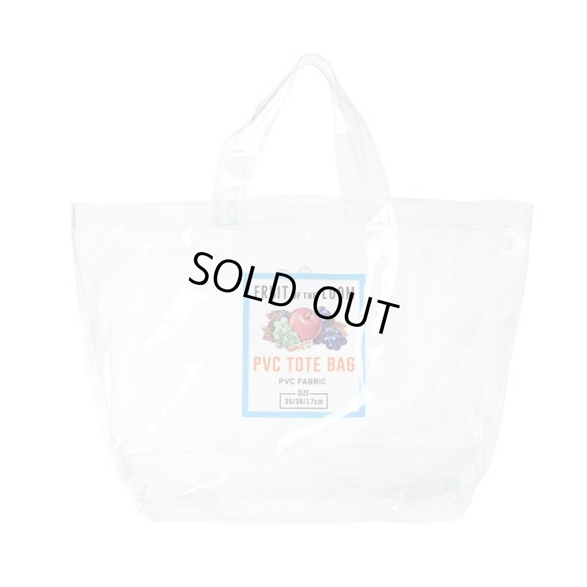 画像2: FRUIT OF THE LOOM×SECRET BASE×HONESTBOY PVC Clear Wide Tote Bag  (2)
