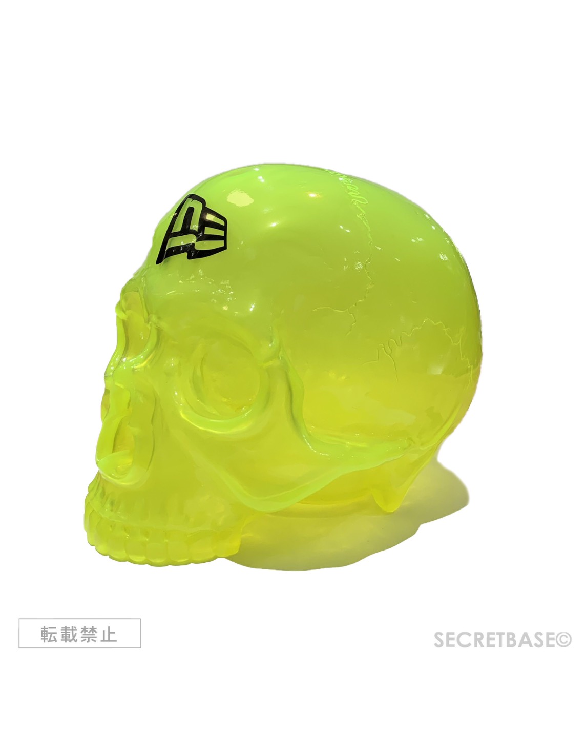 SBG New Era 9FIFTY × SECRETBASE 1/1 SKULL HEAD CLEAR YELLOW SET